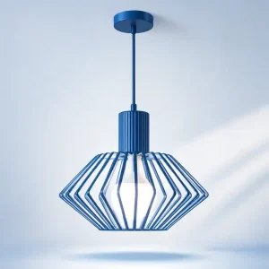 Geometric Blue Pendant Light for Modern Homes